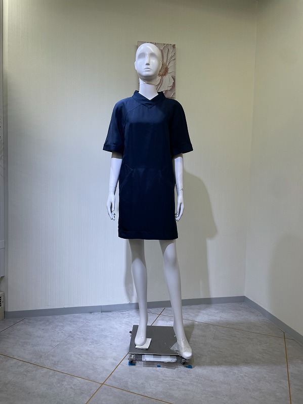 【レンタルドレス 4224】ハイネックカラーシルクタイトミニドレス ネイビー【FENDI】